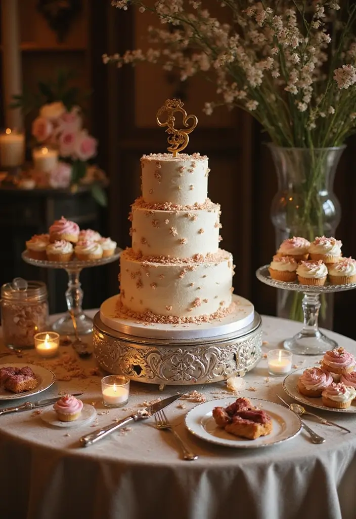 26 Harry Potter Theme Decoration Ideas Full Of Magic - 22. Enchanted Cake Table