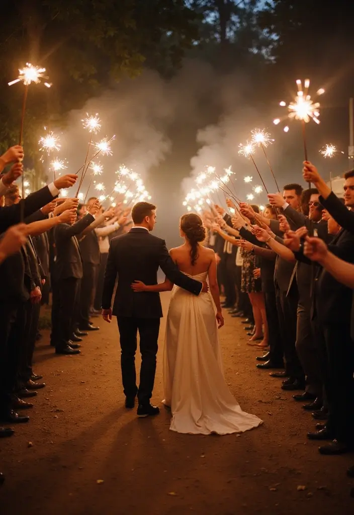 26 Harry Potter Theme Decoration Ideas Full Of Magic - 26. Magical Send-Off with Sparklers