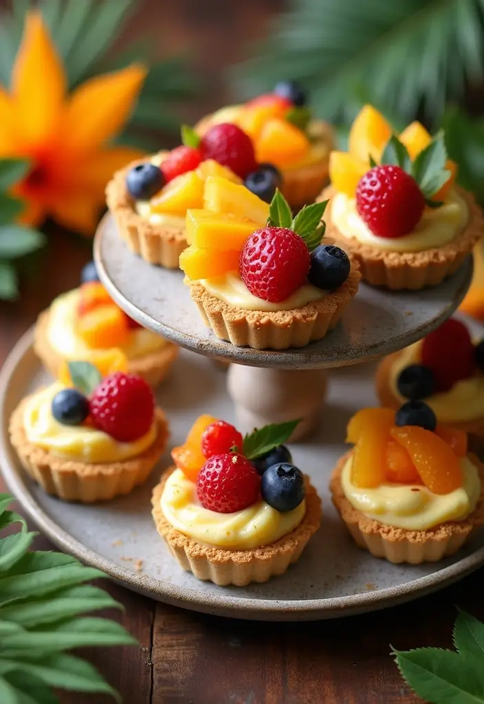 27 Aloha Cake Ideas With Tropical Vibes - 20. Exotic Fruit Tartlets