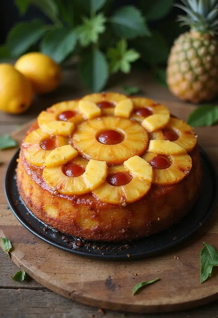 27 Aloha Cake Ideas With Tropical Vibes - 5. Pineapple Upside-Down Cake