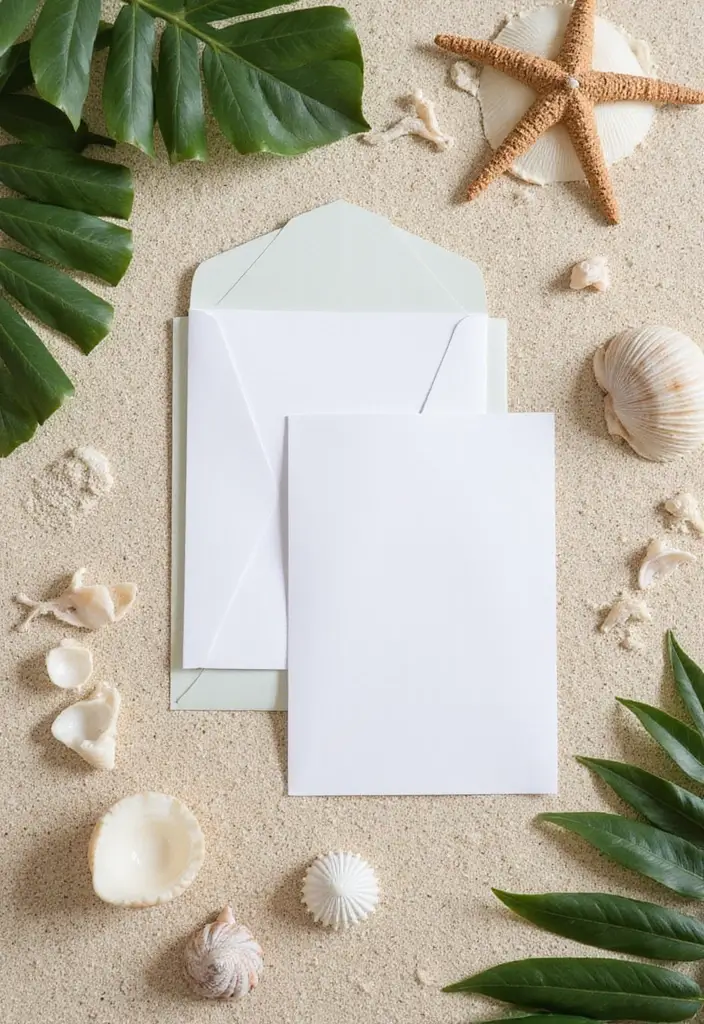 27 Beach Wedding Ideas That Feel Breezy and Beautiful - 1. Eco-Friendly Invitations