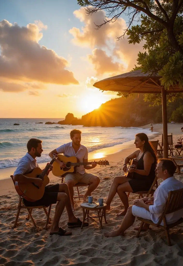 27 Beach Wedding Ideas That Feel Breezy and Beautiful - 10. Live Music with Local Artists
