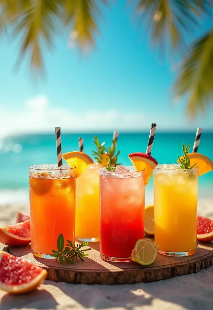 27 Beach Wedding Ideas That Feel Breezy and Beautiful - 15. Signature Beach Cocktails