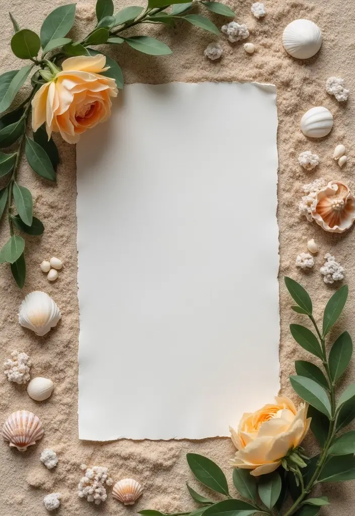 27 Beach Wedding Ideas That Feel Breezy and Beautiful - 16. Handwritten Vows on Recycled Paper