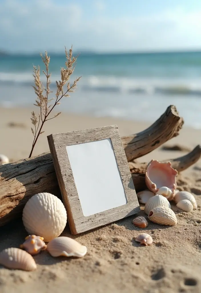 27 Beach Wedding Ideas That Feel Breezy and Beautiful - 26. Beach-Themed Guest Book