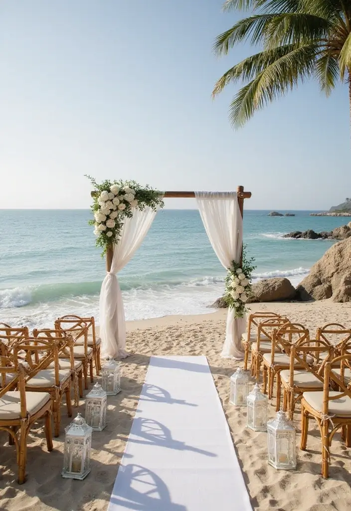 27 Beach Wedding Ideas That Feel Breezy and Beautiful - 4. Reusable Decor Elements
