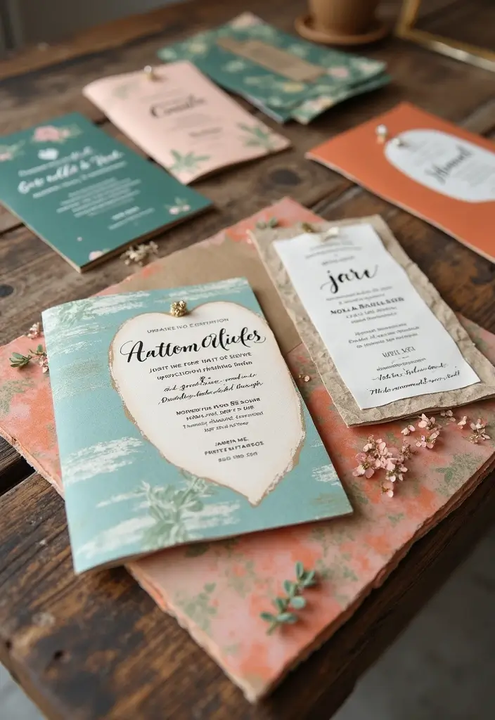 27 Engagement Invite Ideas That Stand Out - 15. Upcycled Paper Invitations