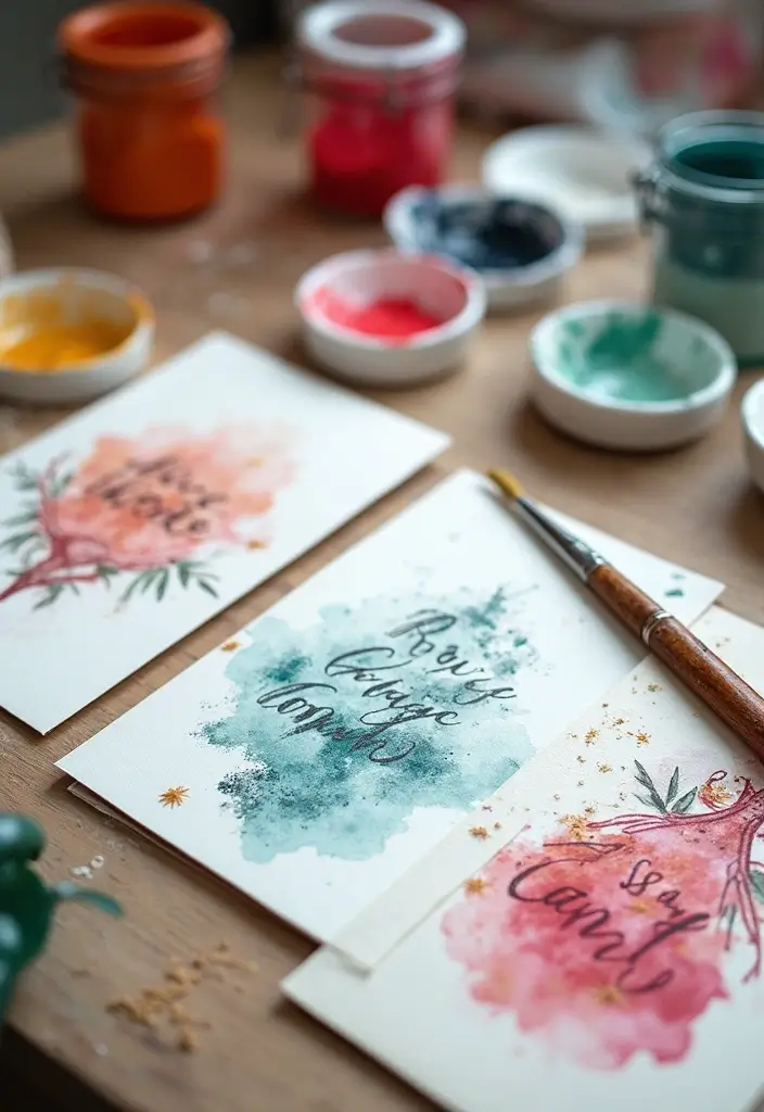 27 Engagement Invite Ideas That Stand Out - 9. Hand-Painted Invitations