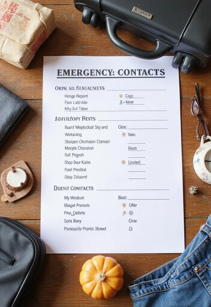 27 Engagement Packing Ideas For Bride Essentials - 26. Emergency Contacts List