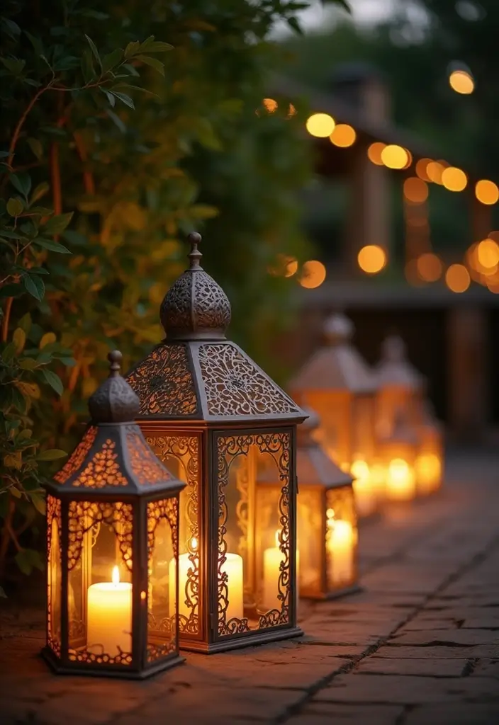 27 Home Reception Ideas That Feel Cozy - 20. Lanterns for Soft Lighting