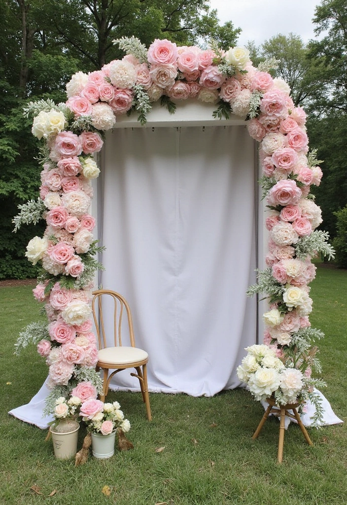 27 Home Reception Ideas That Feel Cozy - 23. Outdoor Photo Booth