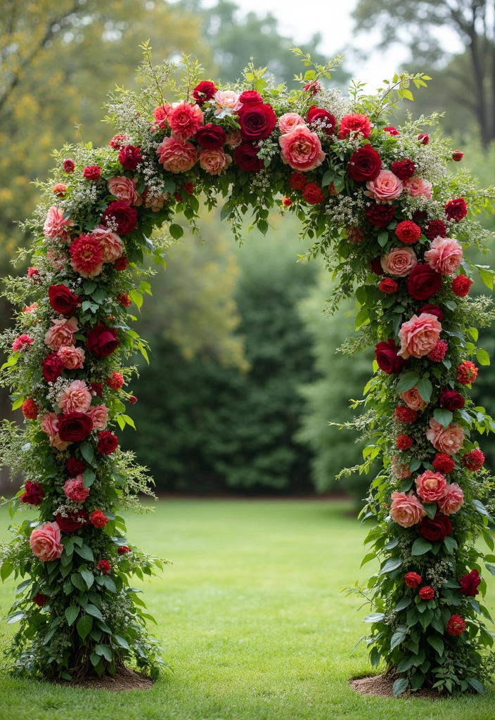 27 Home Reception Ideas That Feel Cozy - 6. Floral Arches