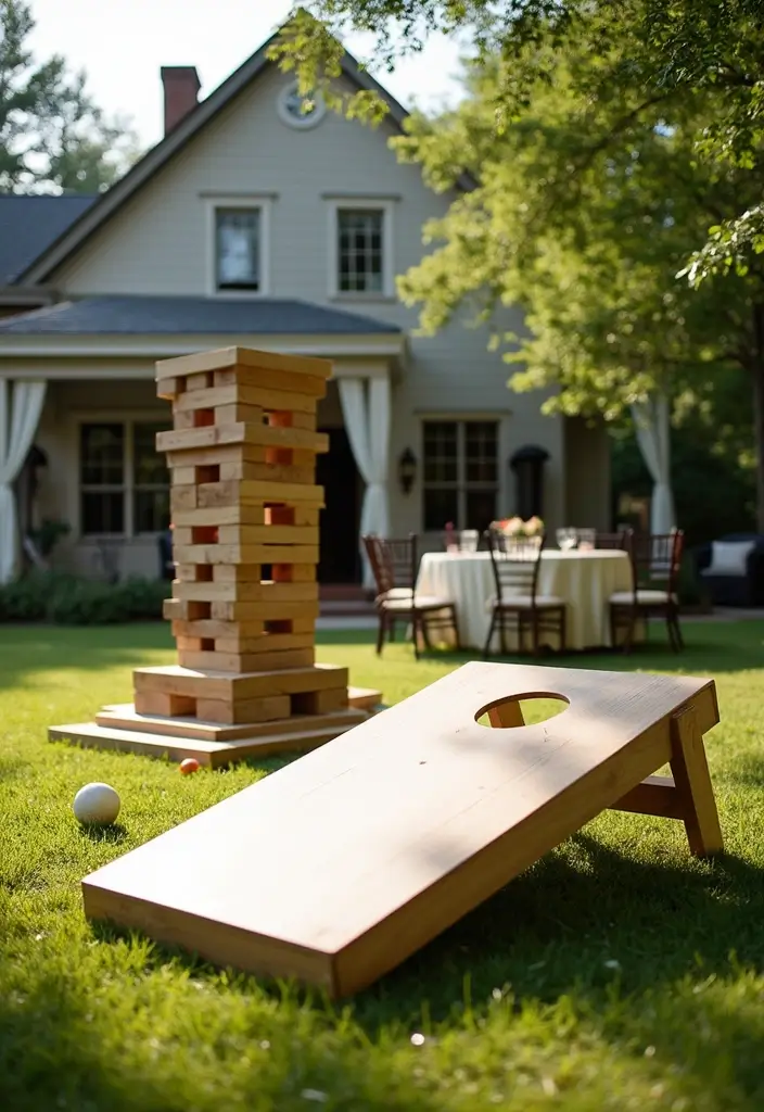 27 Home Reception Ideas That Feel Cozy - 9. Outdoor Games