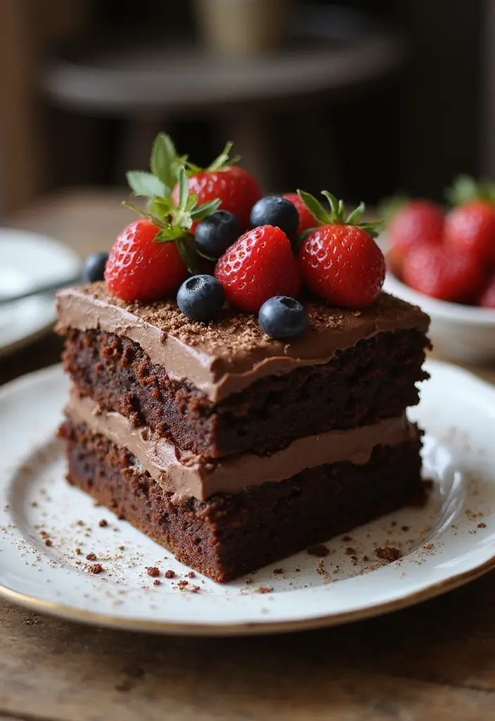 27 One Year Anniversary Cake Ideas That Celebrate Love - 21. Fudge Brownie Cake