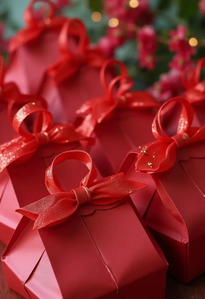 27 Red Bridal Shower Ideas That Radiate Passion - 12. Red-Themed Party Favors