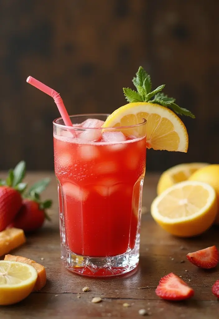 27 Red Bridal Shower Ideas That Radiate Passion - 22. Red-Themed Signature Drink