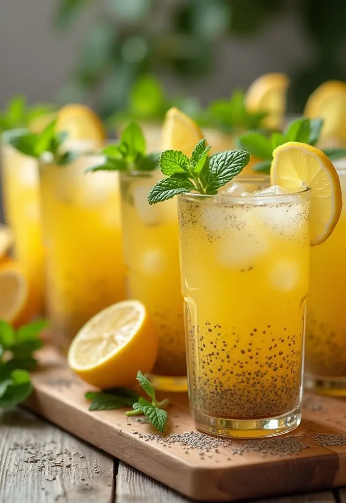 27 Wedding Refreshment Ideas Guests Will Appreciate - 18. Chia Seed Lemonade