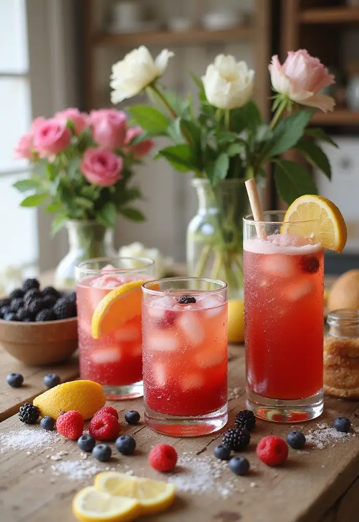 27 Wedding Refreshment Ideas Guests Will Appreciate - 2. Berry Bliss Mocktail Bar