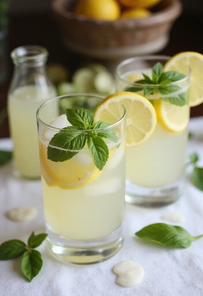 27 Wedding Refreshment Ideas Guests Will Appreciate - 25. Lemon Basil Spritzers