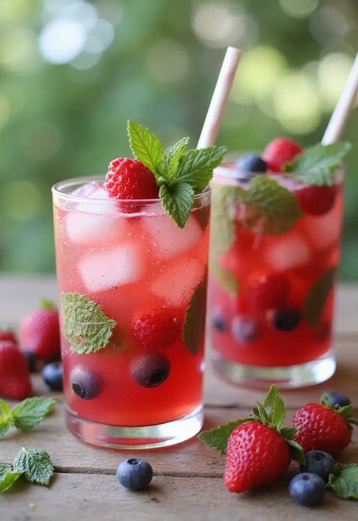 27 Wedding Refreshment Ideas Guests Will Appreciate - 26. Mint Berry Refresher
