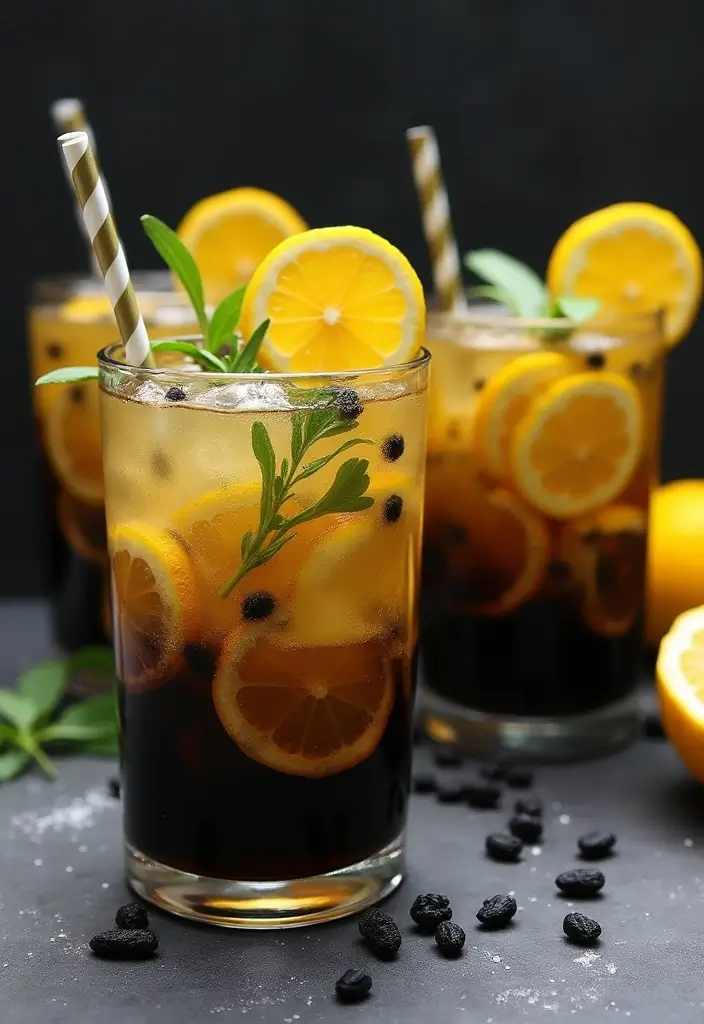 27 Wedding Refreshment Ideas Guests Will Appreciate - 8. Charcoal Infused Lemonade