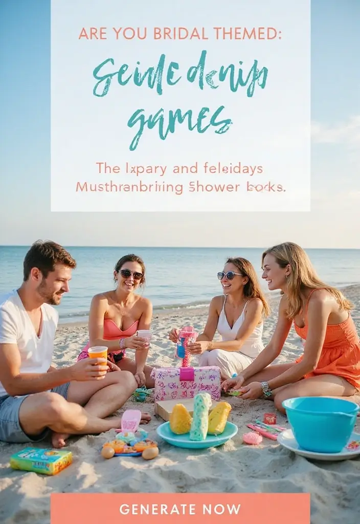 28 Beach Bridal Shower Ideas That Feel Breezy and Elegant - 10. Seaside Bridal Shower Games