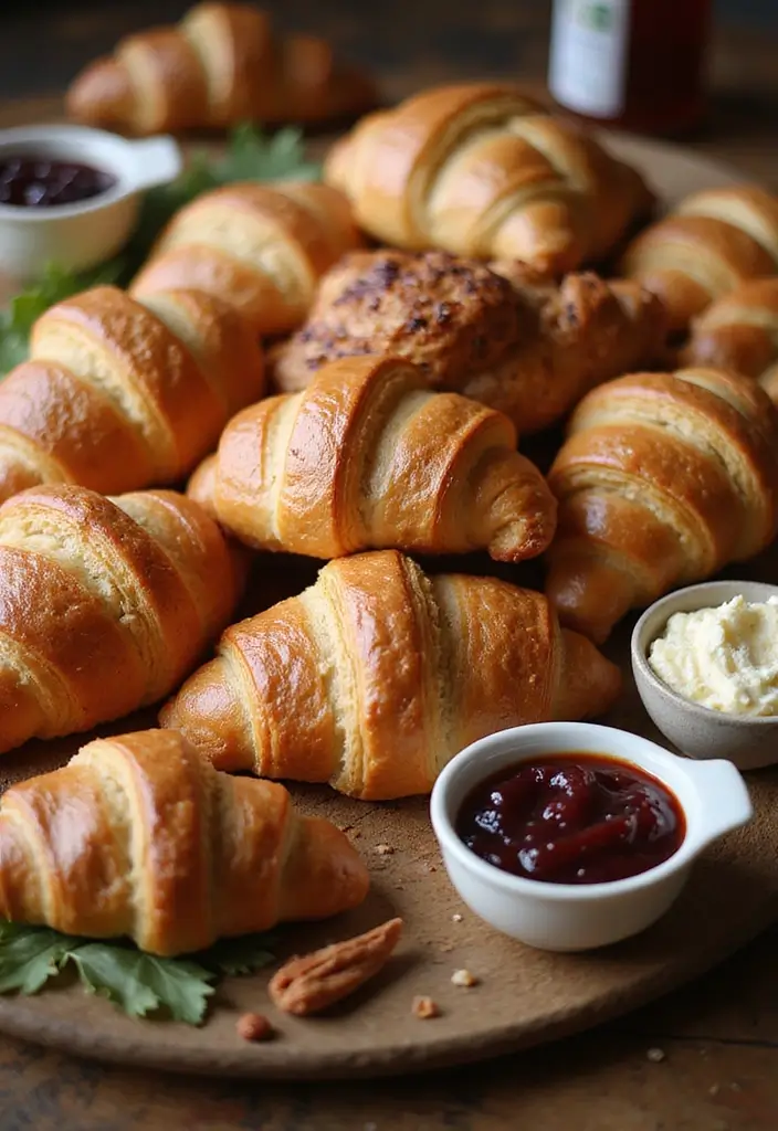 28 Breakfast Wedding Ideas That Feel Cozy and Unique - 12. Elegant Croissant Display