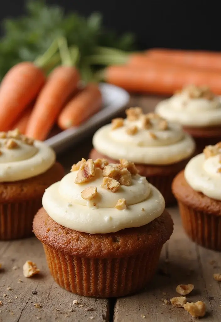 28 Bridal Shower Cupcake Ideas That Look and Taste Amazing - 10. Carrot Cake Cupcakes