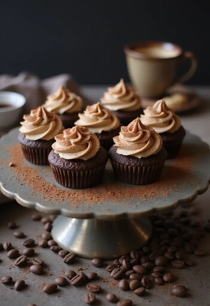 28 Bridal Shower Cupcake Ideas That Look and Taste Amazing - 16. Mocha Cupcakes