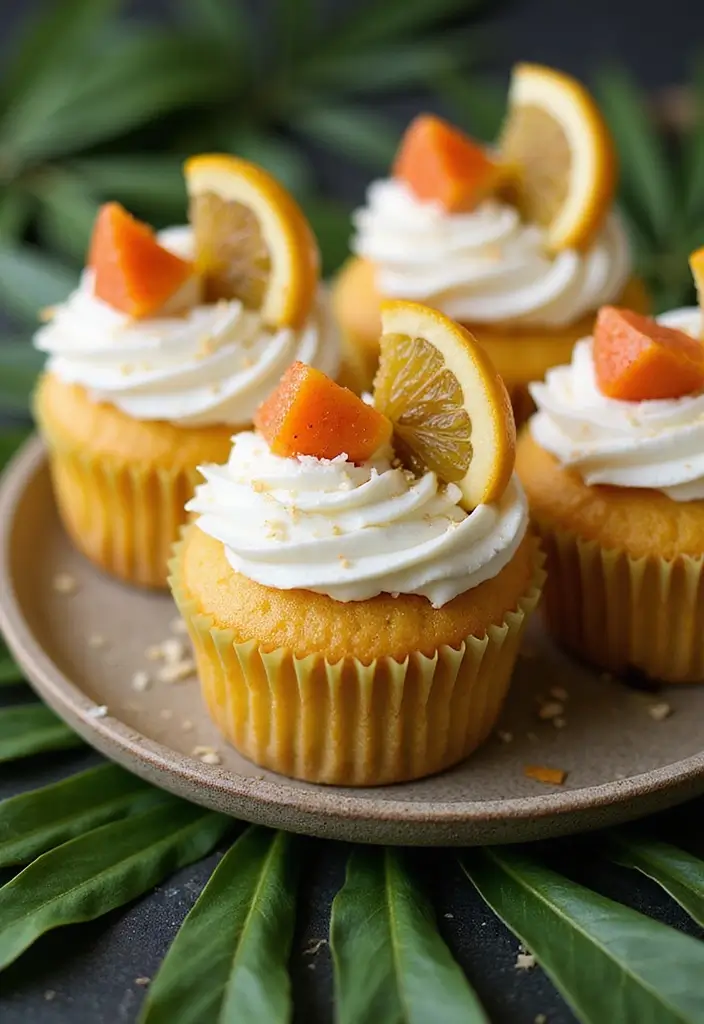 28 Bridal Shower Cupcake Ideas That Look and Taste Amazing - 20. Tropical Passion Fruit Cupcakes