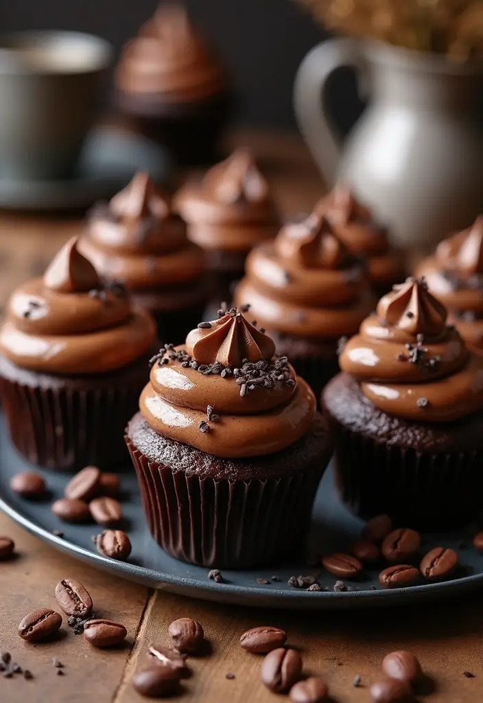 28 Bridal Shower Cupcake Ideas That Look and Taste Amazing - 25. Chocolate Espresso Cupcakes