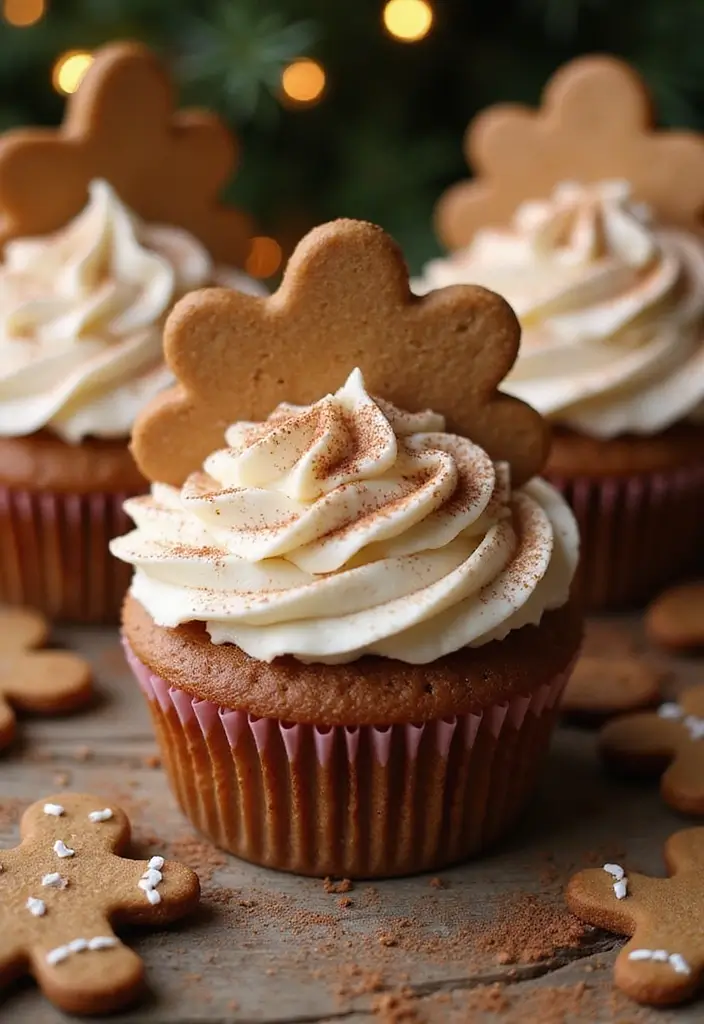 28 Bridal Shower Cupcake Ideas That Look and Taste Amazing - 26. Gingerbread Cupcakes