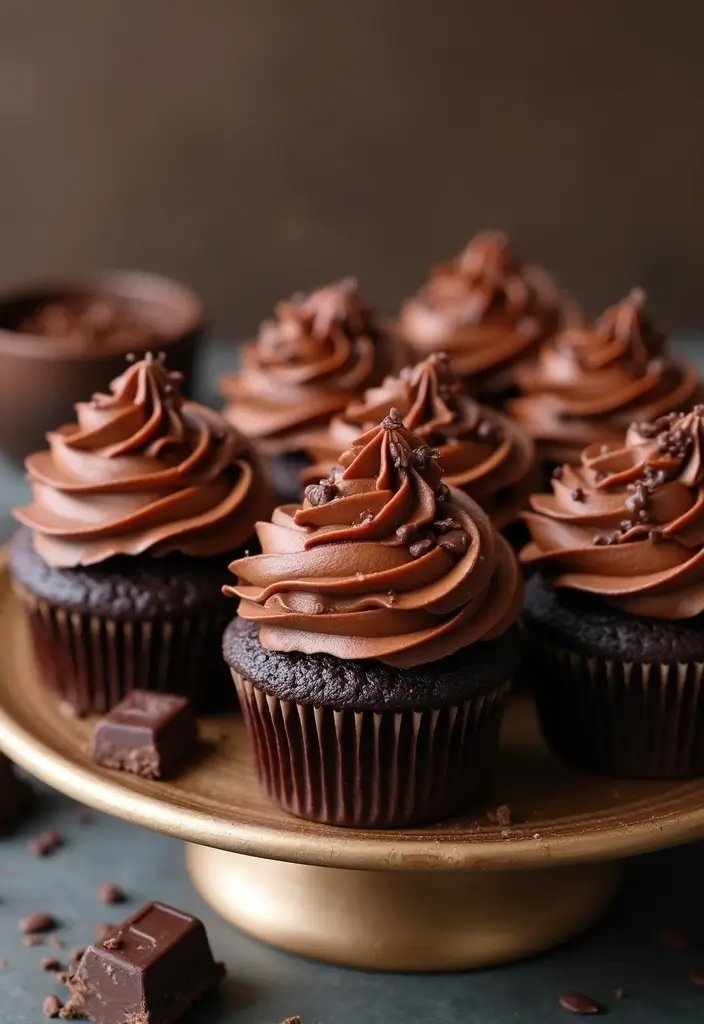 28 Bridal Shower Cupcake Ideas That Look and Taste Amazing - 27. Nutella Swirl Cupcakes