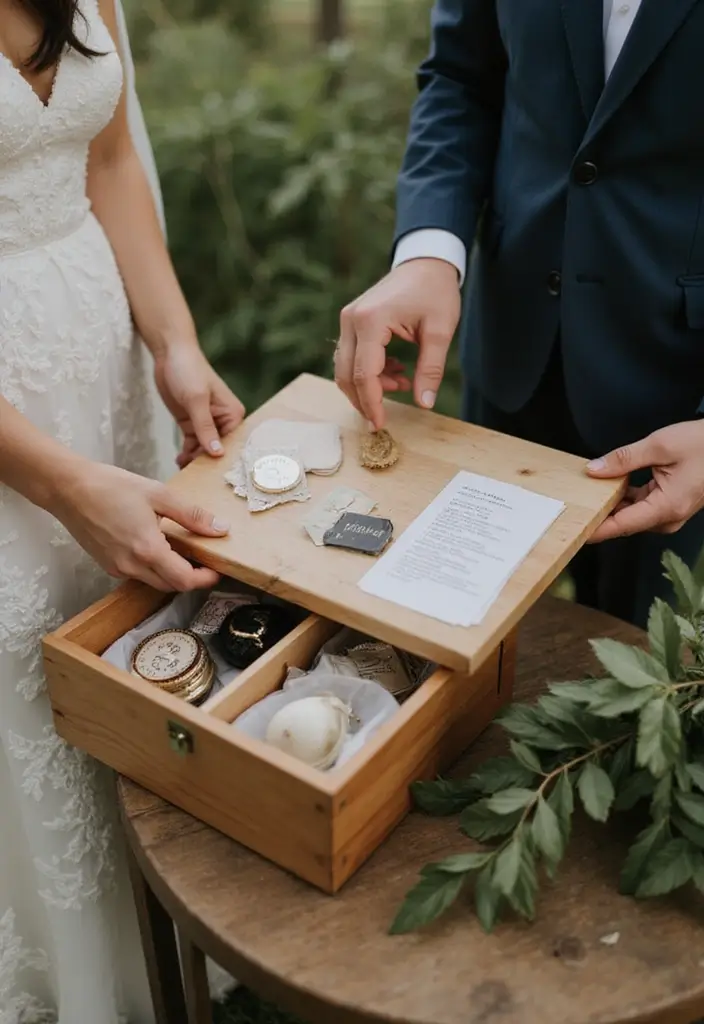 28 Ceremony Unity Ideas That Symbolize Your Love - 10. Personalized Memory Box Unity Ceremony