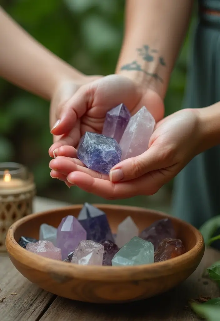 28 Ceremony Unity Ideas That Symbolize Your Love - 19. Unity Blessing with Crystals