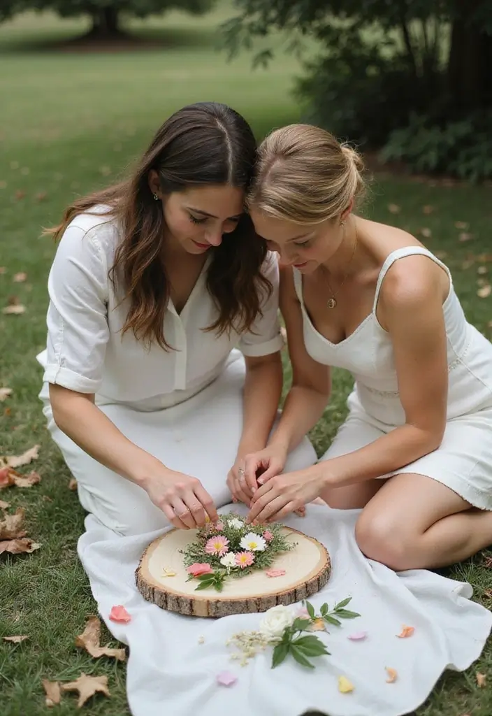 28 Ceremony Unity Ideas That Symbolize Your Love - 6. Nature-Inspired Unity Art