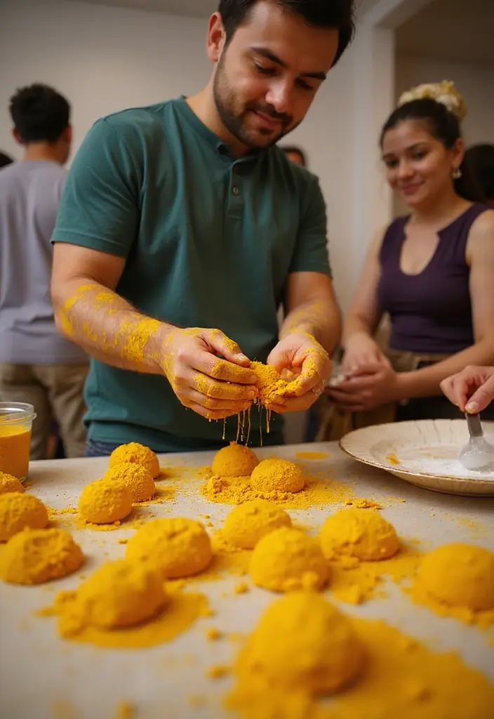 28 Haldi Ceremony Ideas For Groom That Feel Joyful - 14. DIY Turmeric Bombs