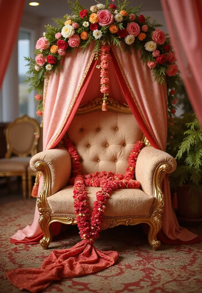 28 Haldi Ceremony Ideas For Groom That Feel Joyful - 20. Special Groom’s Chair