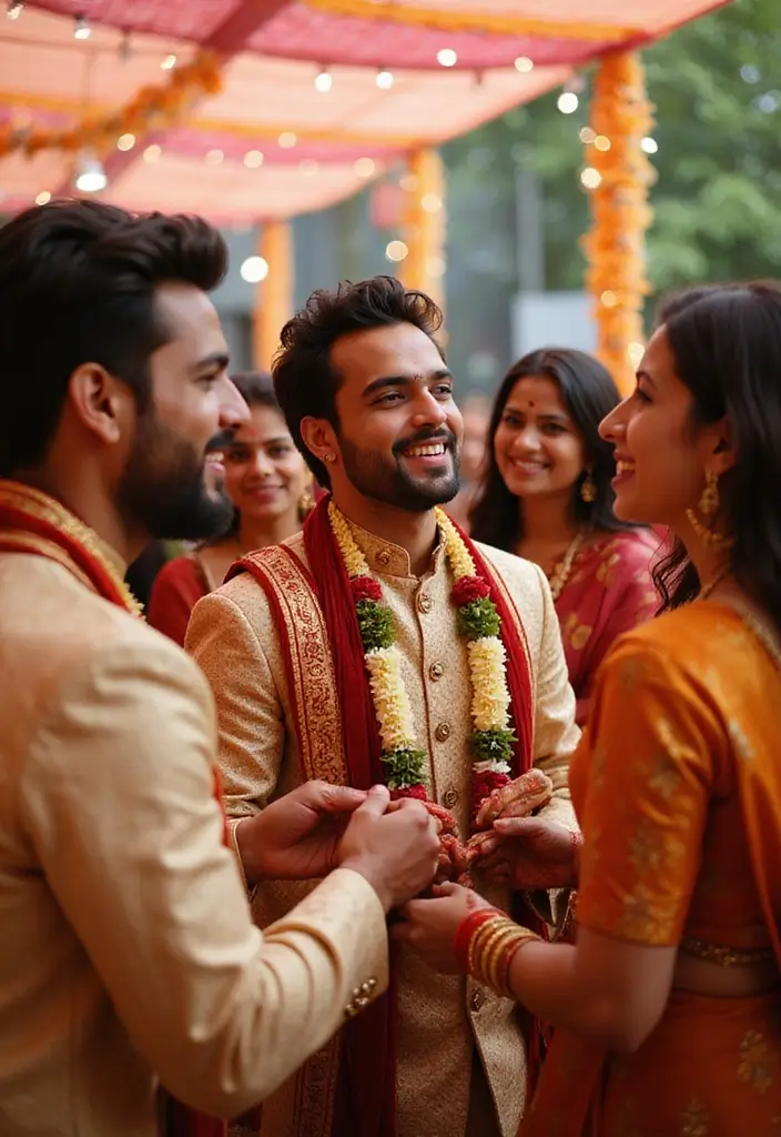 28 Haldi Ceremony Ideas For Groom That Feel Joyful - 24. Group Photo Sessions