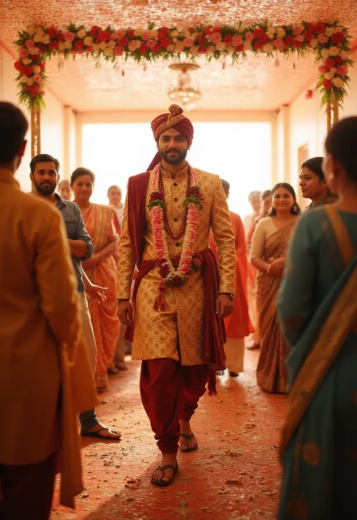 28 Haldi Ceremony Ideas For Groom That Feel Joyful - 7. A Grand Haldi Entrance