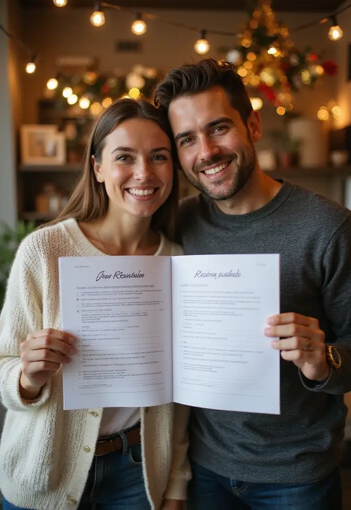 28 NYE Picture Ideas Couple Edition That Feel Festive - 13. New Year's Resolutions