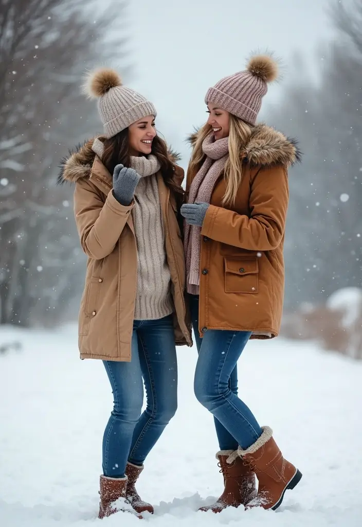 28 NYE Picture Ideas Couple Edition That Feel Festive - 15. Snowy Couple Portraits