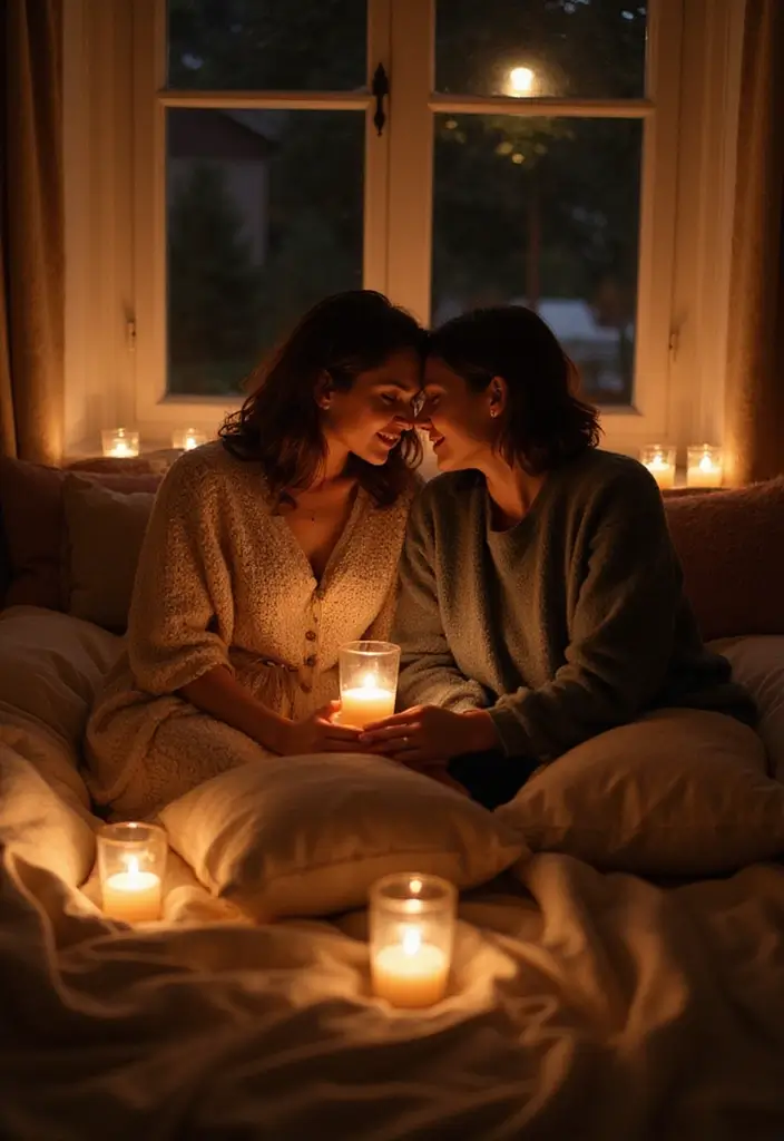 28 NYE Picture Ideas Couple Edition That Feel Festive - 22. Intimate Candlelit Moments