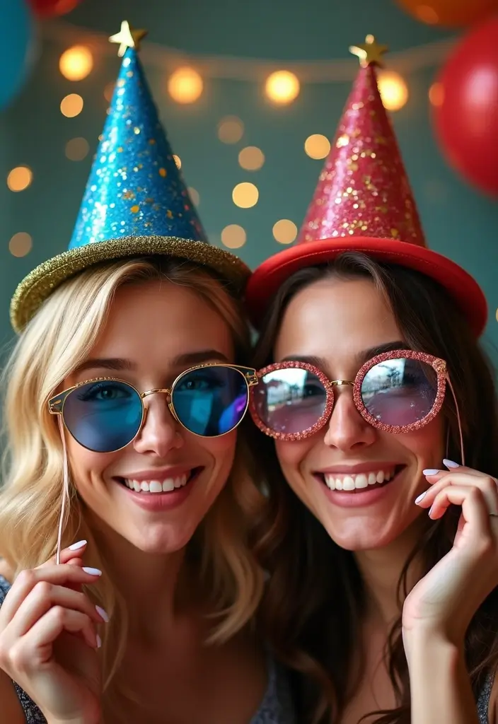 28 NYE Picture Ideas Couple Edition That Feel Festive - 28. Fun with New Year's Props