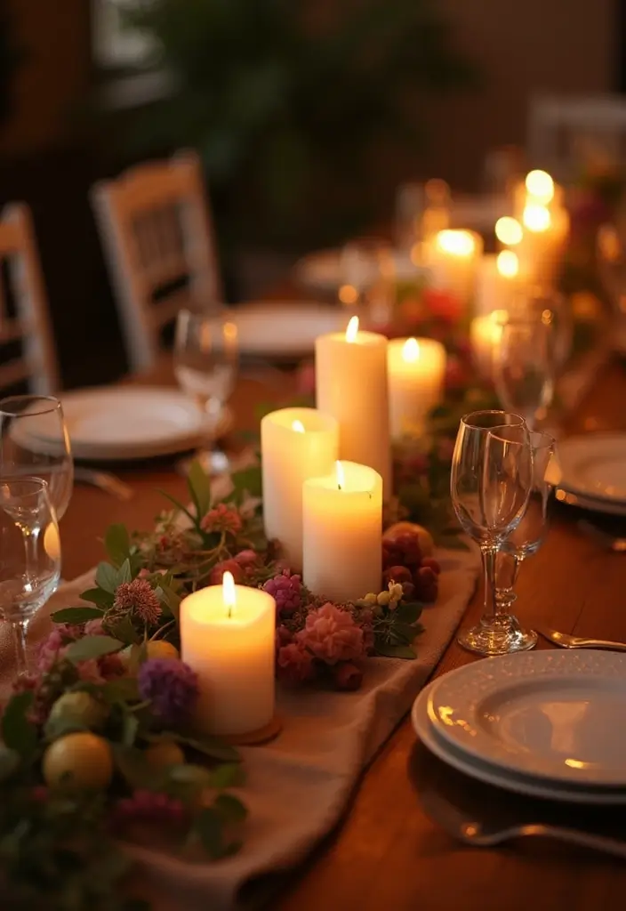 28 Rustic Wedding Table Decor Ideas That Feel Cozy - 10. Candlelit Charm