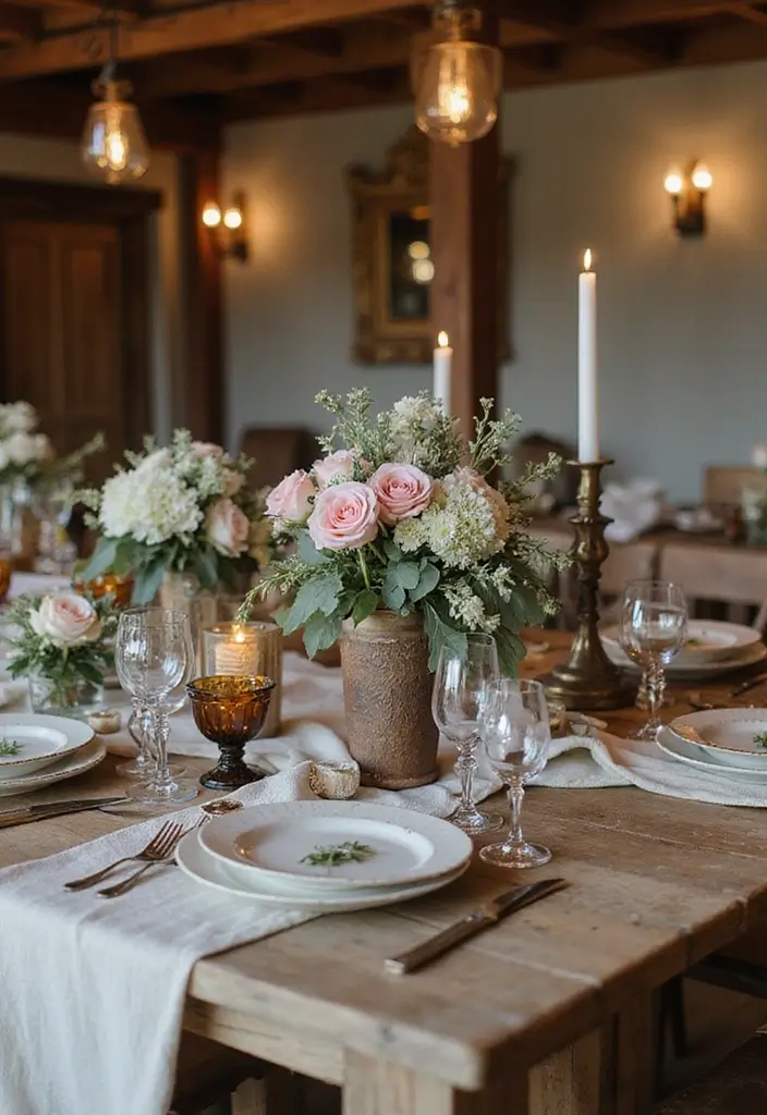 28 Rustic Wedding Table Decor Ideas That Feel Cozy - 11. Personal Touches with Family Heirlooms