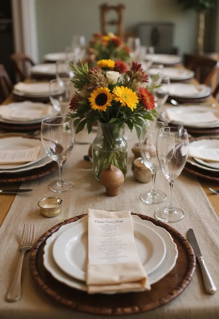 28 Rustic Wedding Table Decor Ideas That Feel Cozy - 14. Seasonal Table Linens