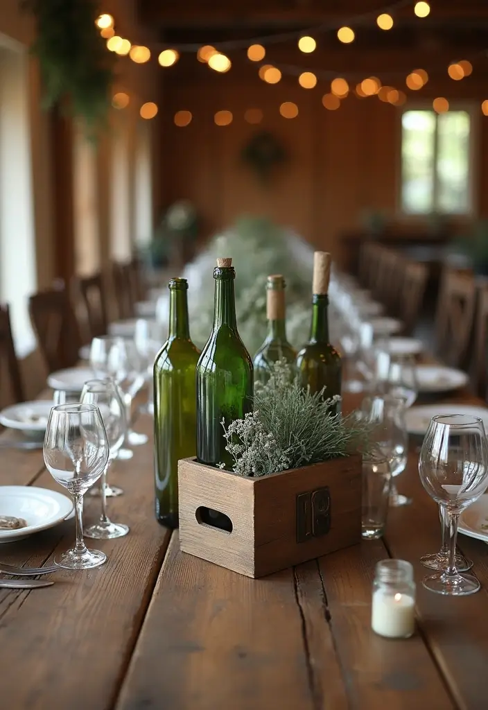 28 Rustic Wedding Table Decor Ideas That Feel Cozy - 23. Upcycled Decor Elements