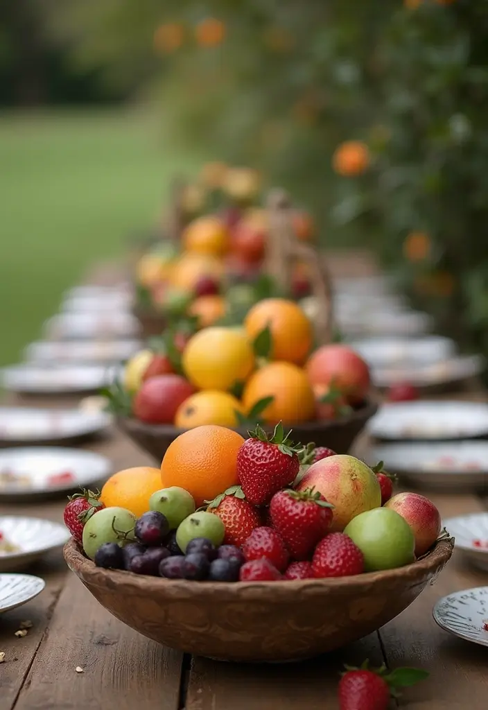 28 Rustic Wedding Table Decor Ideas That Feel Cozy - 5. Fruit Accents