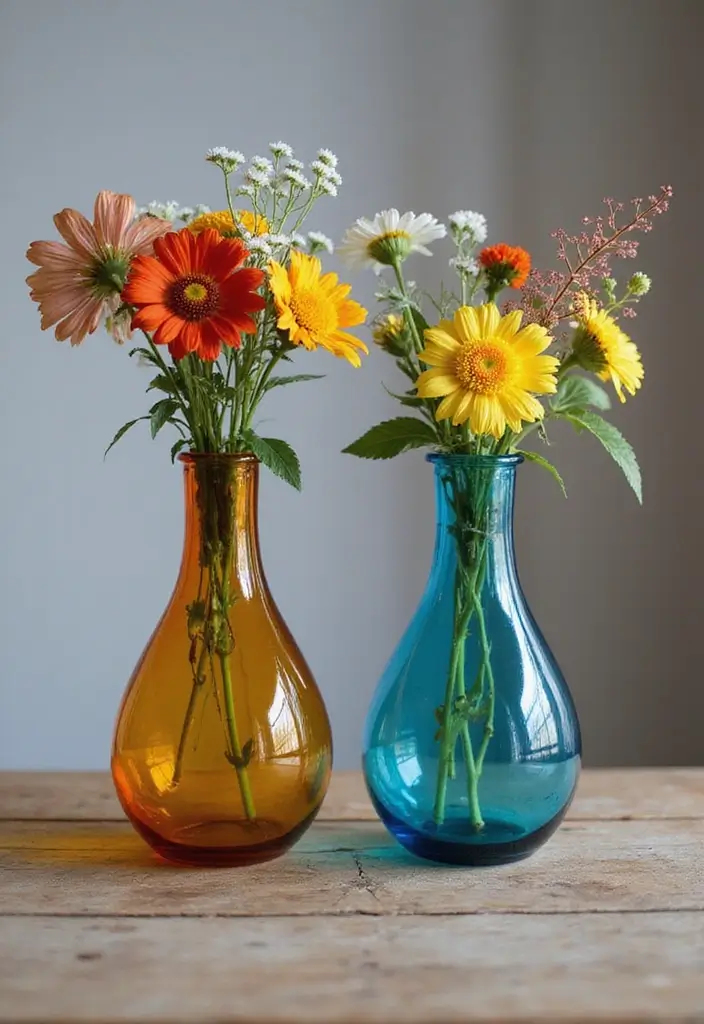 28 Timeless 50th Anniversary Gift Ideas: Eco-Friendly Edition - 1. Recycled Glass Vases